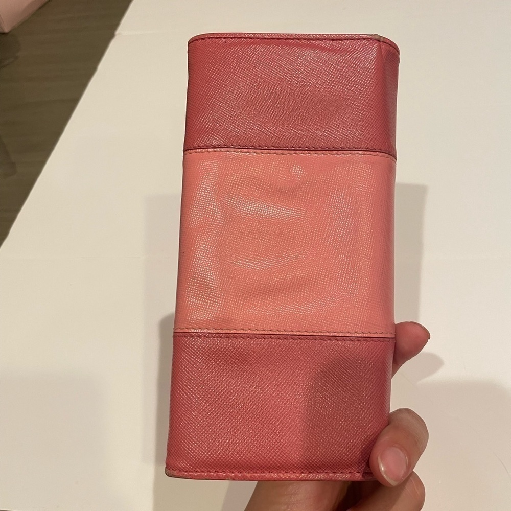 EUC PRADA WALLET PINK Double Snap - Picture 12 of 15